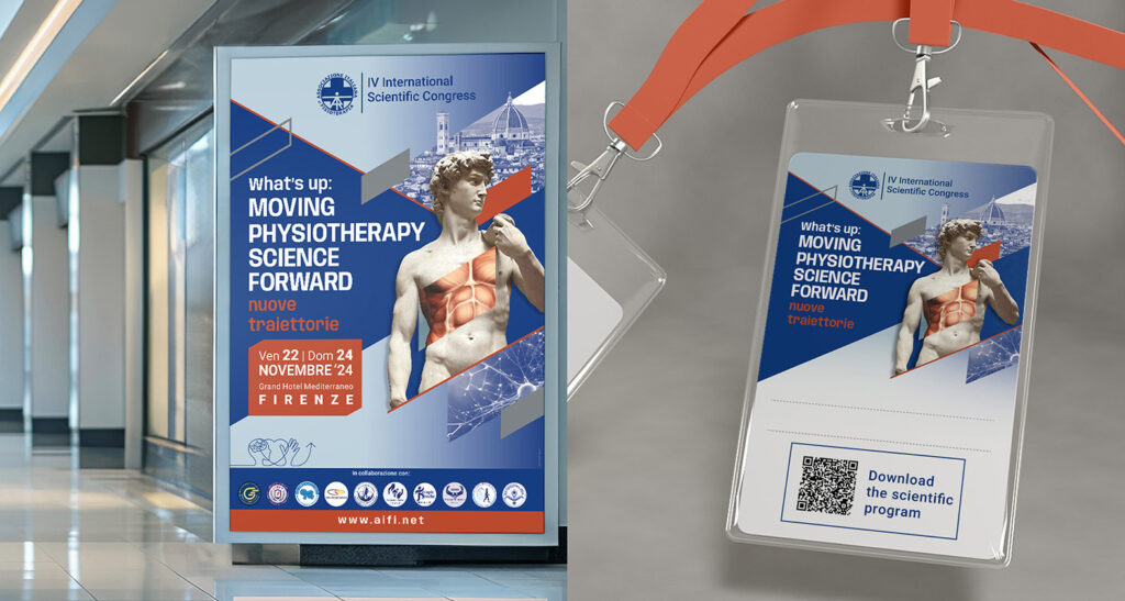 Poster e badge per congresso internazionale